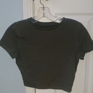 Green crop top size Small